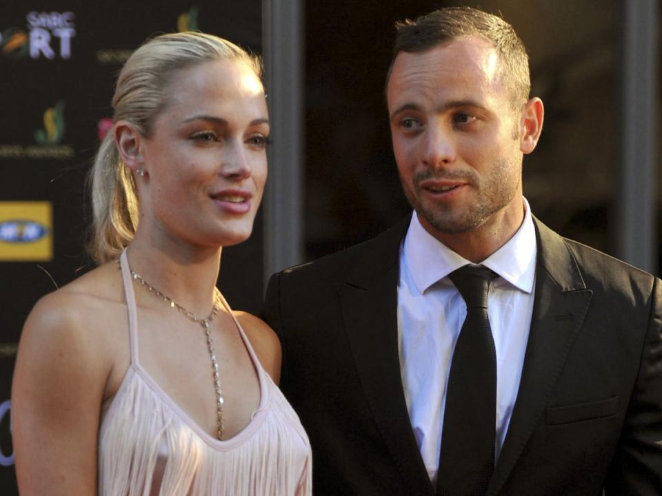 Reeva Steenkamp and Oscar Pistorius (AP)