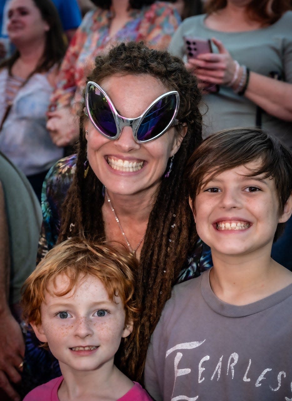 Fans at The Flaming Lips concert at Adderley Amphitheater in Tallahassee's Cascades Park to open the Word of South festival on April 24.