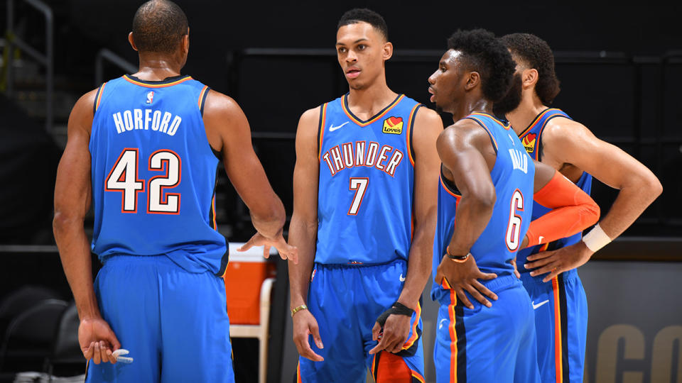 Darius Bazley and Hamidou Diallo, pictured here in action in the NBA.