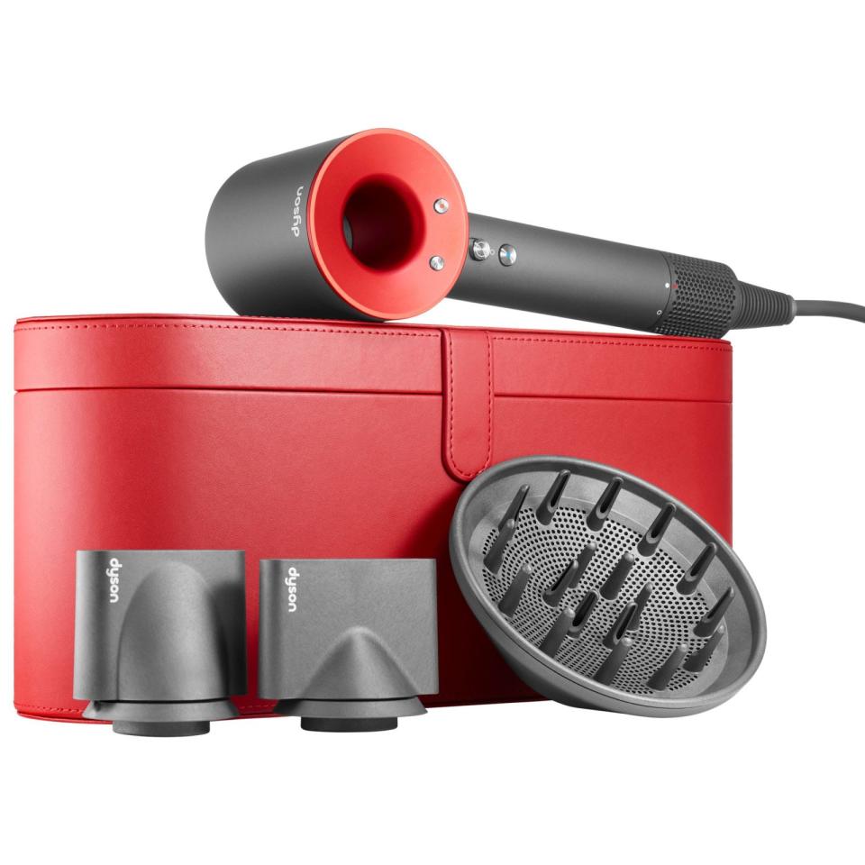 Dyson Supersonic Hairdryer in Iron/Red with Red Presentation Case