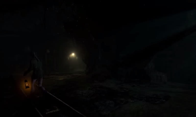 Jessica wanders the mine in Until Dawn.