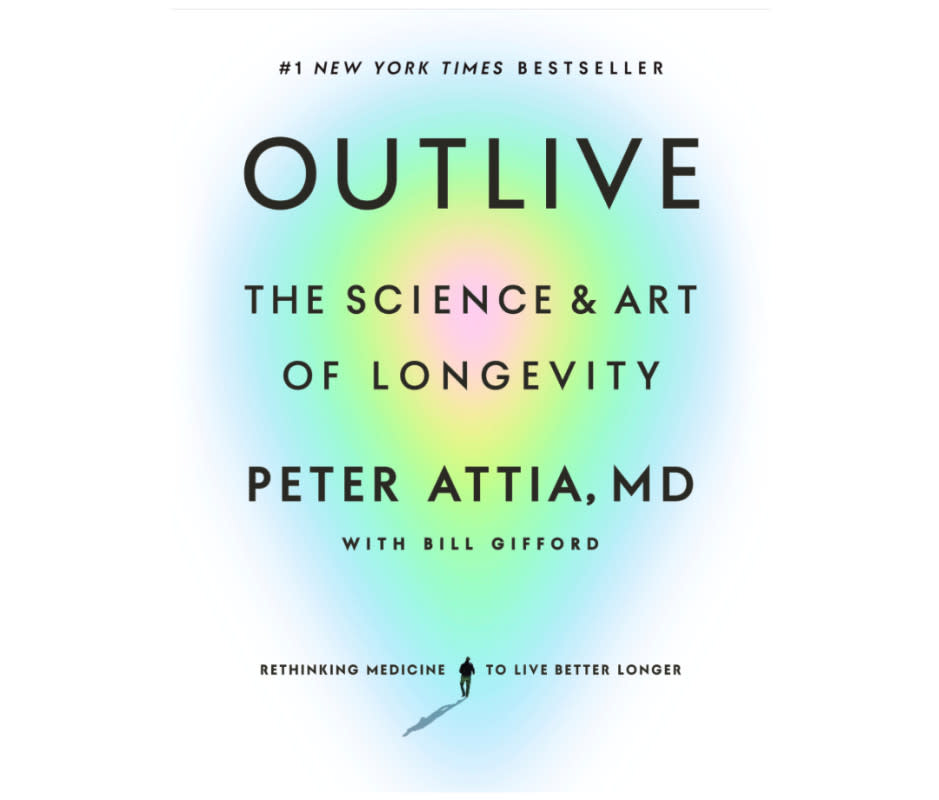 <p>Penguin Random House Audio</p><p>You may have seen folks on the subway, park benches, or in airport lounges reading this book. Now it’s your turn. Except, take in this tome in audio format. As the book’s title implies, you’ll be schooled in all things longevity by physician and longevity expert Dr. Peter Attia, MD, host of <a href="https://podcasts.apple.com/us/podcast/the-peter-attia-drive/id1400828889" rel="nofollow noopener" target="_blank" data-ylk="slk:“The Drive” podcast;elm:context_link;itc:0;sec:content-canvas" class="link ">“The Drive” podcast</a>. Meticulously researched strategies in the physical, cognitive, and emotional health arenas will help you create a plan for a longer, healthier life. </p><p><strong><em>Listen on Audible </em><a href="https://www.audible.com/pd/Outlive-Audiobook/B0B6444XS3" rel="nofollow noopener" target="_blank" data-ylk="slk:here;elm:context_link;itc:0;sec:content-canvas" class="link "><em>here</em></a><em>. </em></strong></p>