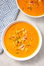 <p>The creamy, cozy soup of your dreams.<br></p><p>Get the <strong><a href="https://www.delish.com/cooking/recipe-ideas/a24797109/lobster-bisque-recipe/" rel="nofollow noopener" target="_blank" data-ylk="slk:Lobster Bisque recipe;elm:context_link;itc:0;sec:content-canvas" class="link ">Lobster Bisque recipe</a>. </strong></p>