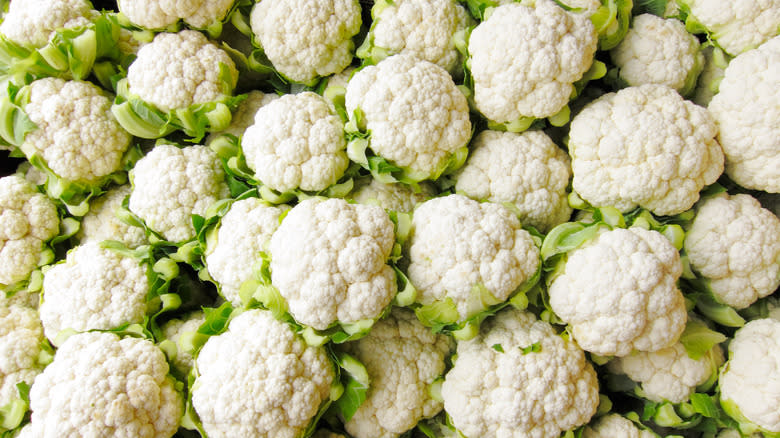 Bunch of raw cauliflower