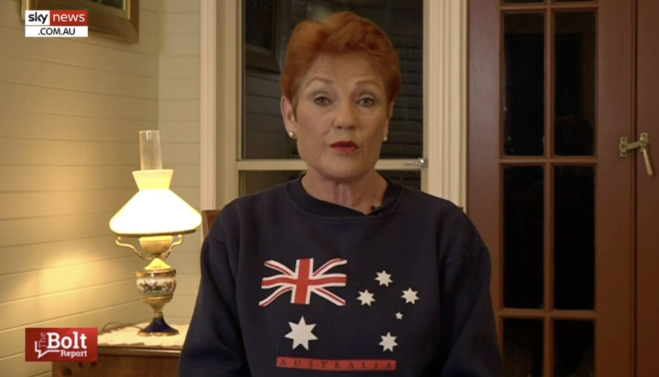 Pauline Hanson said she won't be deterred by her axing from Channel Nine. Source: Sky News