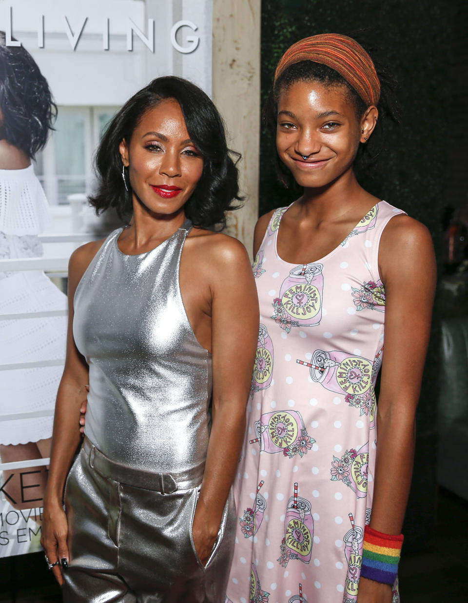 WEST HOLLYWOOD, CA - JULY 10:  Producer/actress Jada Pinkett Smith and actress Willow Smith attend the Haute Living Celebrates Jada Pinkett Smith with Armand de Brignac event at Catch LA on July 10, 2017 in West Hollywood, California.  (Photo by Rochelle Brodin/Getty Images for Haute Living)