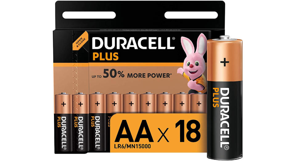 Duracell Plus AA Alkaline Batteries (Pack of 18)