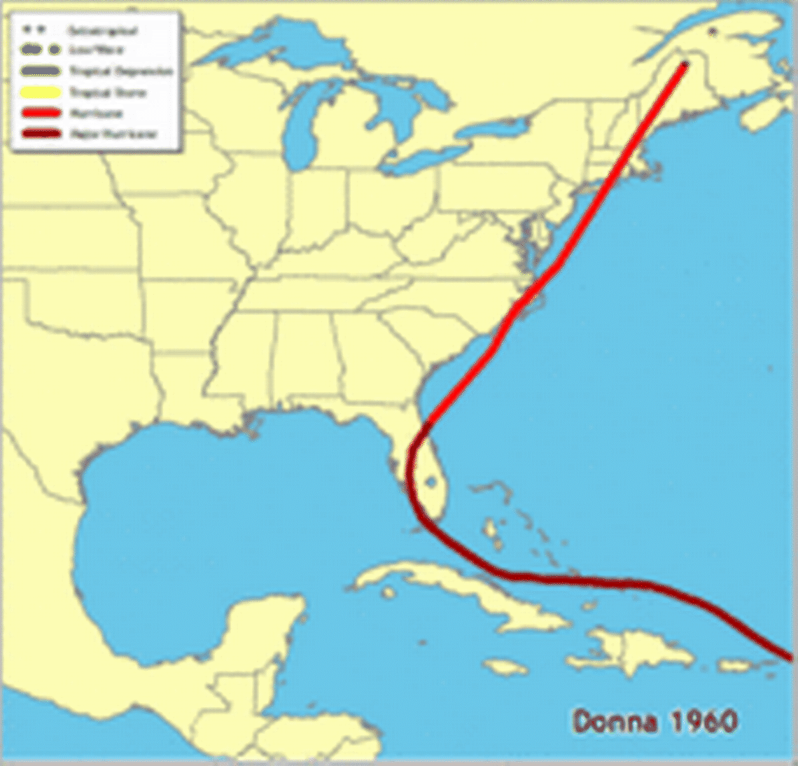 Hurricane Donna 1960.