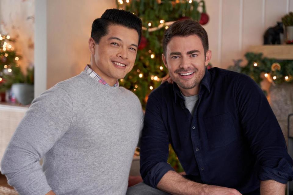 Pictured: Vincent Rodriguez, Jonathan Bennett<p>Courtesy of Hallmark Media</p>