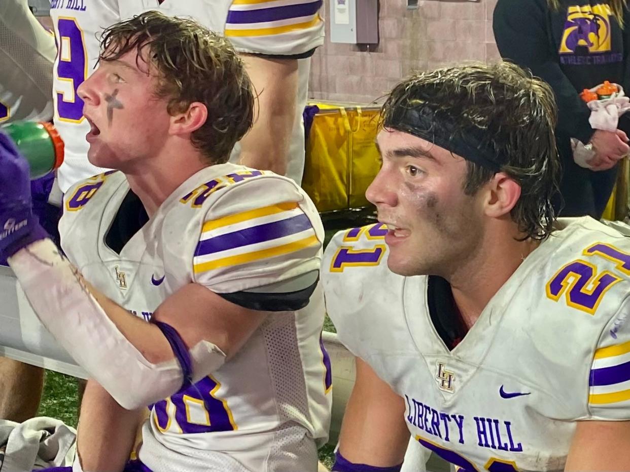 Liberty Hill running backs Ben Carter, left, and Noah Long are two big reasons why the Panthers have reached the Class 5A Division II state semifinals. They have combined for 50 rushing touchdowns this season and for more than 10,000 career yards.