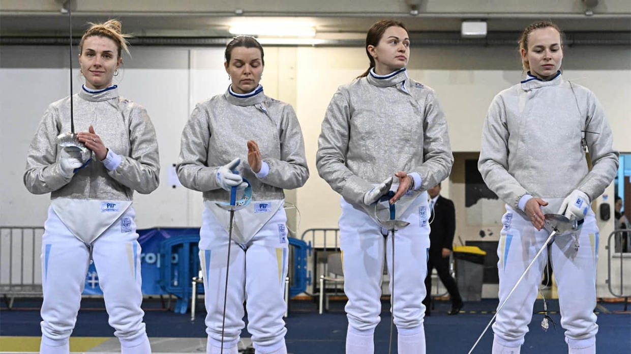 Ukrainian national sabre fencers team Photo: Ukrainian Fencing Federation