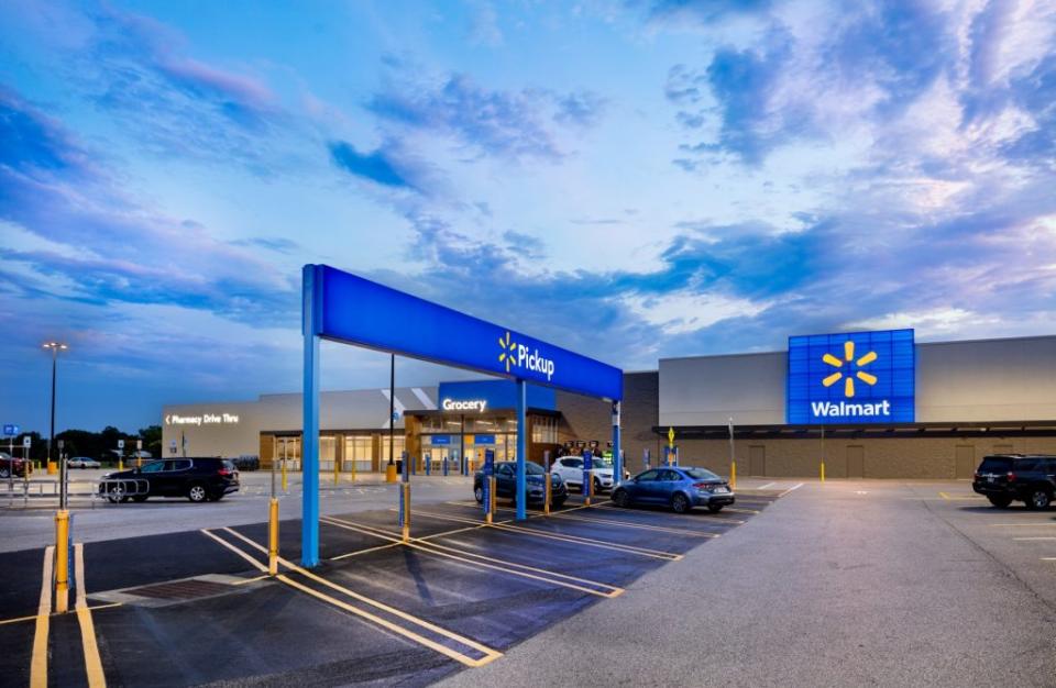 Walmart is installing pick-up spaces at its parking lots as part of its new store redesign. - Credit: Courtesy of Walmart