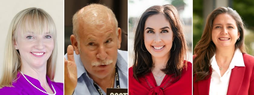 L.A. School board candidates Marilyn Koziatek, Scott Schmerelson, Tanya Ortiz Franklin, and Patricia Castellanos