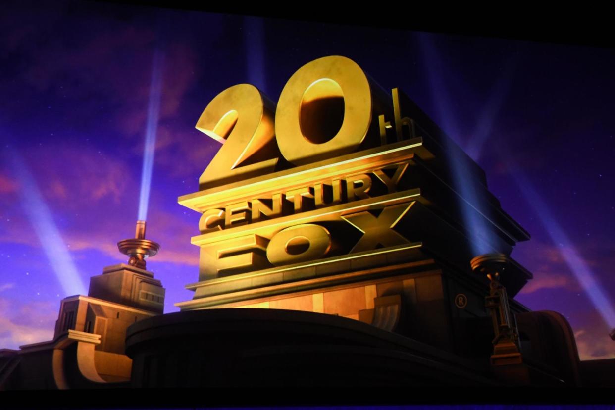 The 20th Century Fox logo on display during a presentation on 3 April 2019 in Las Vegas, Nevada: VALERIE MACON/AFP via Getty Images