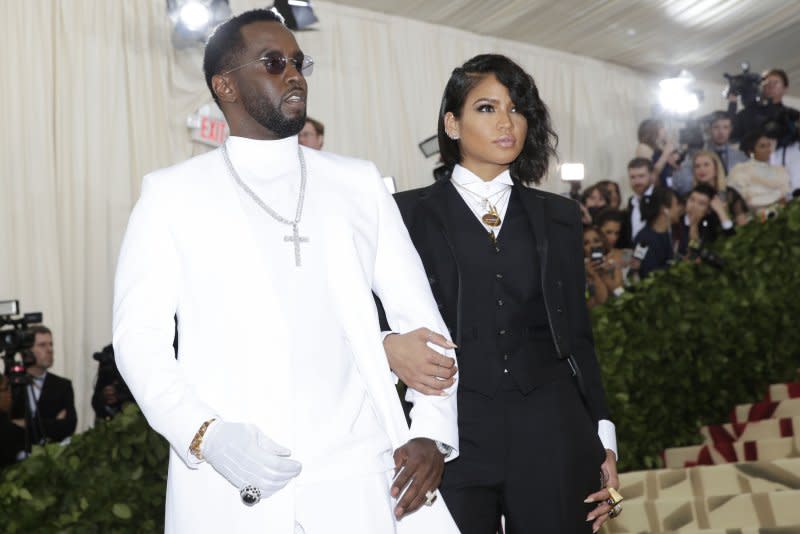 Cassie Ventura (R) and Sean "Diddy" Combs attend the Costume Institute Benefit at the Metropolitan Museum of Art in 2018. File Photo by John Angelillo/UPI