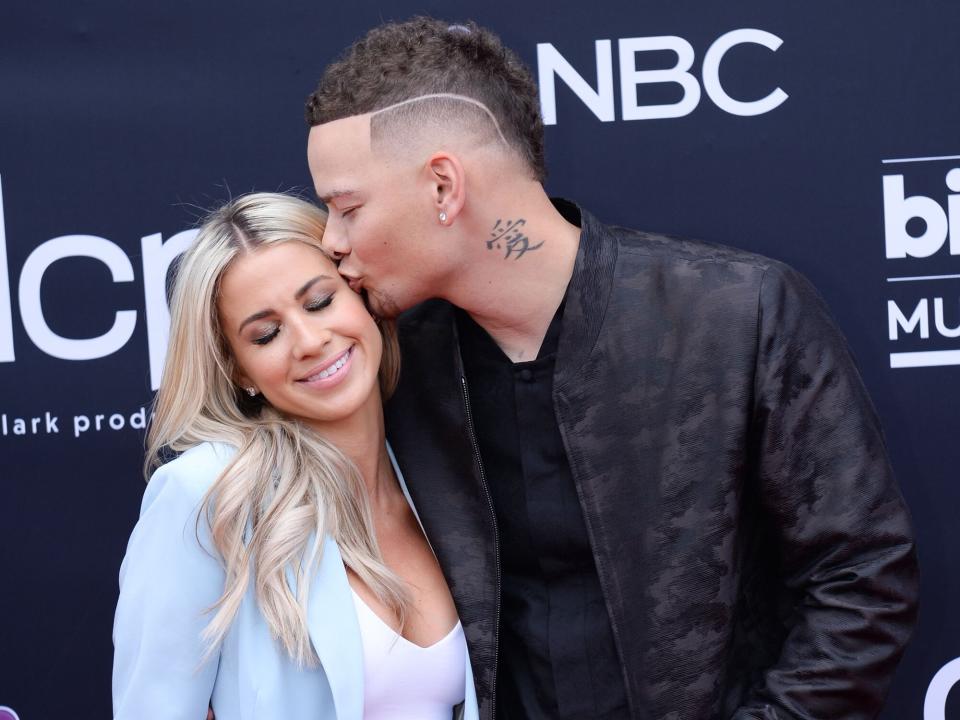 Kane Brown and his wife Katelyn Jae attend the 2019 Billboard Music Awards at the MGM Grand Garden Arena on May 1, 2019, in Las Vegas, Nevada