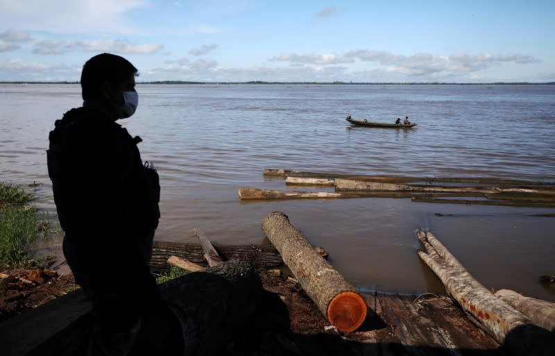 Police operation named Flora Amazonica against illegal sawmills and loggers in Manacapuru near Manaus, Amazonas state