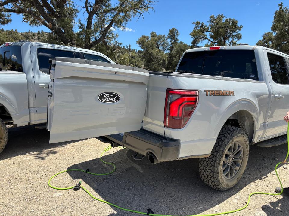 The 2024 Ford F-150's Pro Access tailgate offers easy access to tools and other heavy cargo.