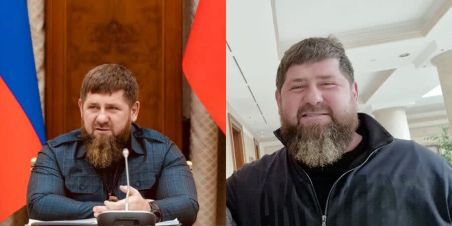 Kadyrov in January 2022 and February 2023