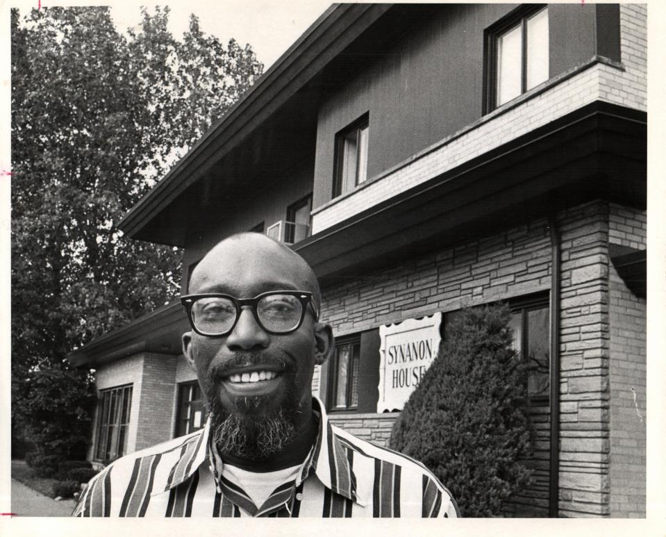 Synanon's Wilbur Beckham: "It's the same old story." Beckham is photographed outside of the Detroit Synanon House, located at 18940 Schaefer Road, by Joe Lippincott on June 14, 1970.