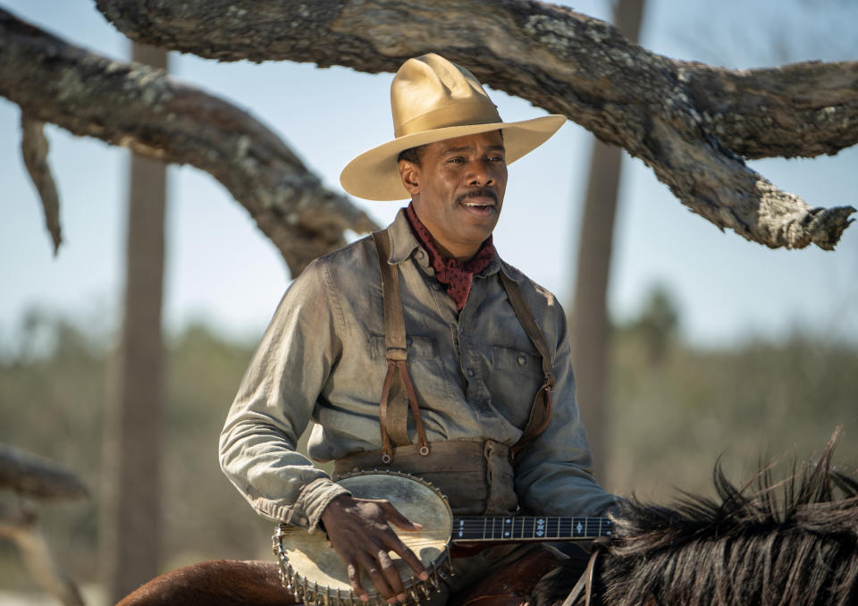 This image released by Warner Bros. Pictures shows Colman Domingo in a scene from "The Color Purple." (Warner Bros. Pictures via AP)