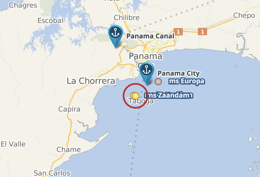 Standing by: MS Zaandam has been refused permission to transit the Panama Canal: Cruise Mapper