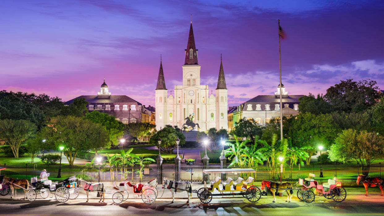 New Orleans, Louisiana at Jackson Square.