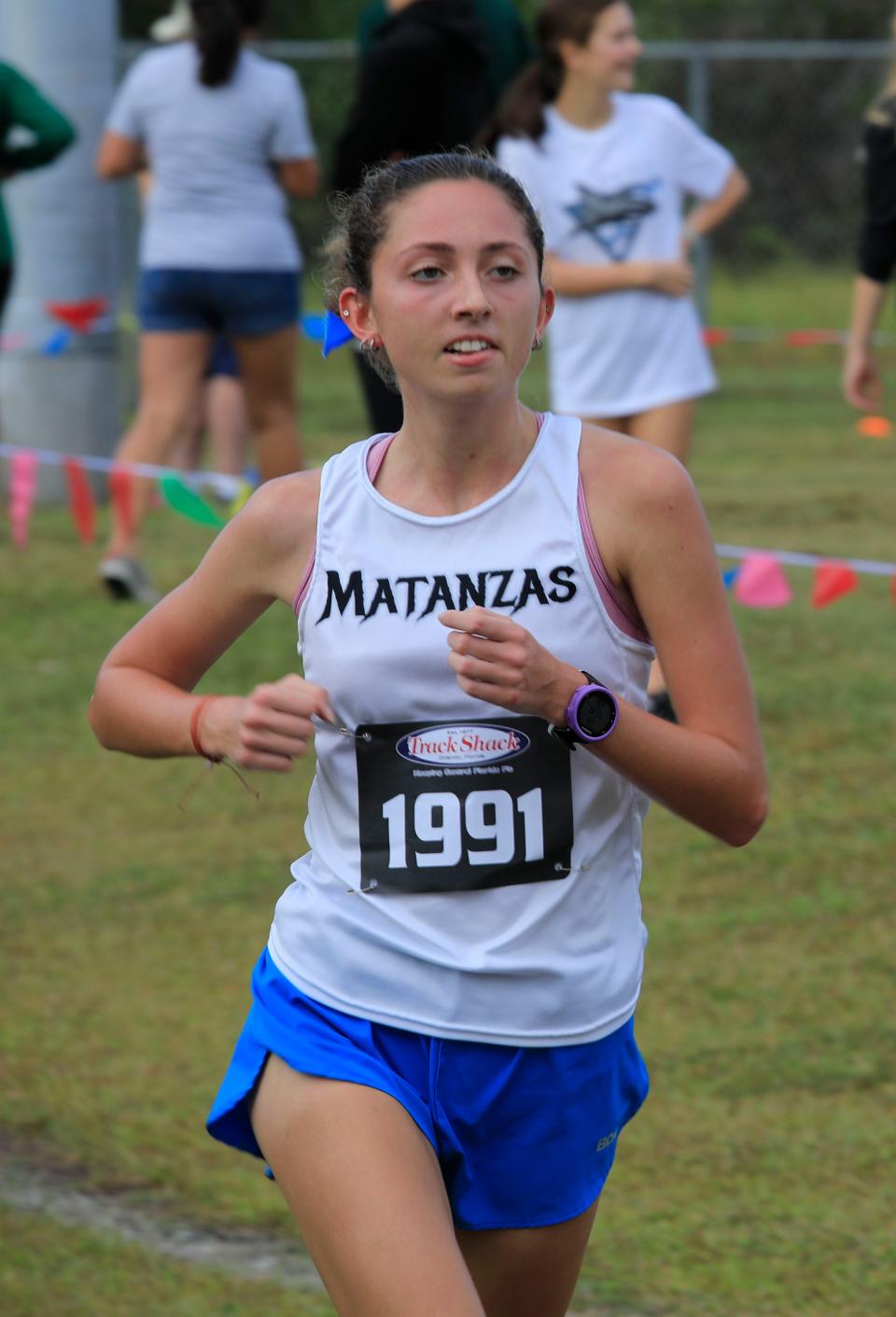 Sierra Howard, one of Matanzas' top cross country runners, won a district championship in the 800-meter dash.