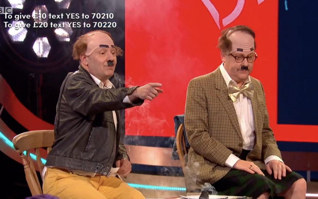 Vic Reeves and Bob Mortimer's sketch did not go down well with viewers - BBC