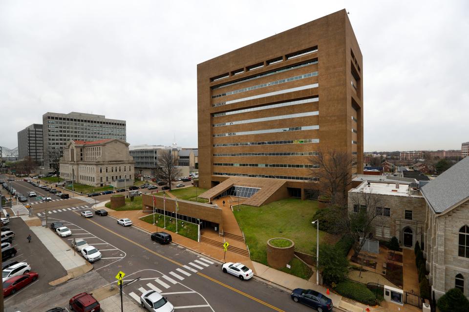 The Walter L. Bailey Jr. Shelby County Criminal Justice Center at 201 Poplar Avenue. 