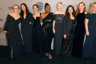 <p>Parmi les personnalités connues de l’association “Time’s Up” : Meryl Streep, Natalie Portman, Michelle Williams, America Ferrera, Jessica Chastain,… <br>Crédits : AFP et Getty </p>