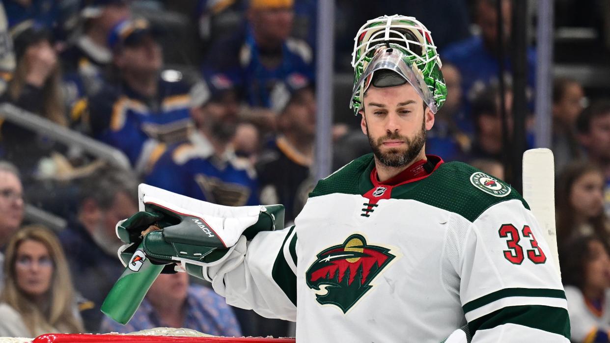 It felt as though Cam Talbot's days in Minnesota were numbered when the Wild re-signed Marc-Andre Fleury last week. (Getty Images)