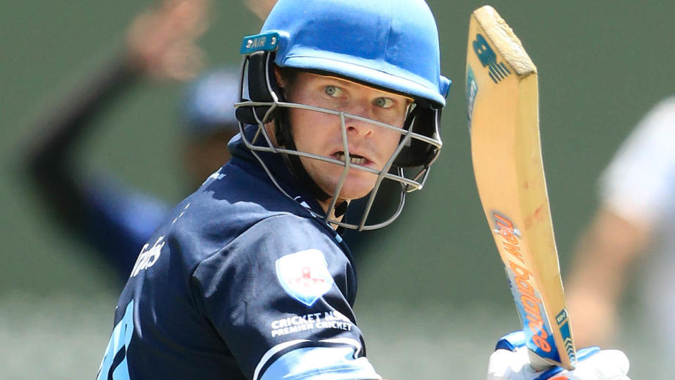 Steve Smith batting for Sutherland. (Photo by Mark Evans/Getty Images)