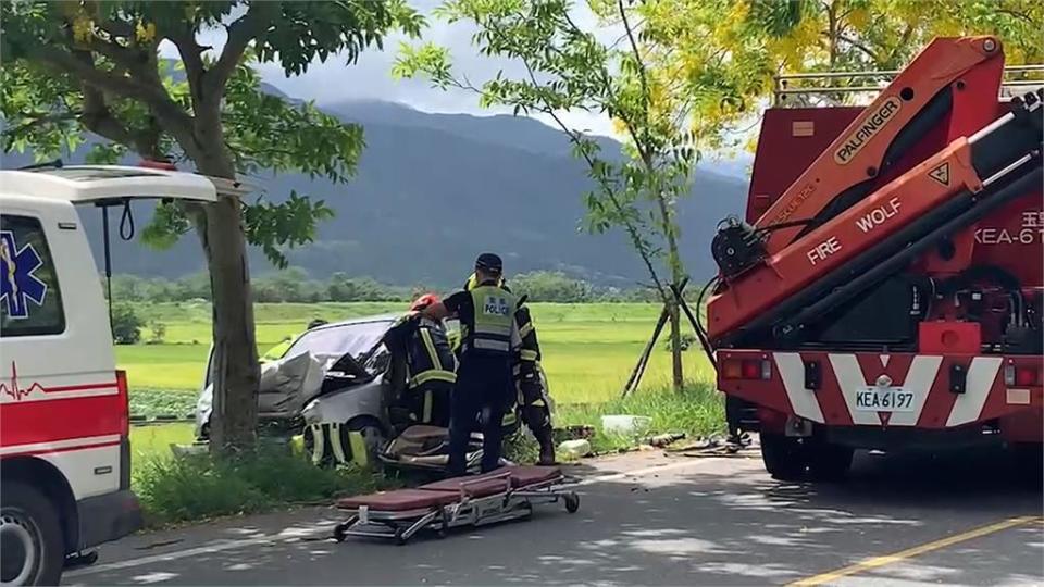 疲勞駕車奪命！玉里老婦突撞路樹　車卡進樹內傷重不治