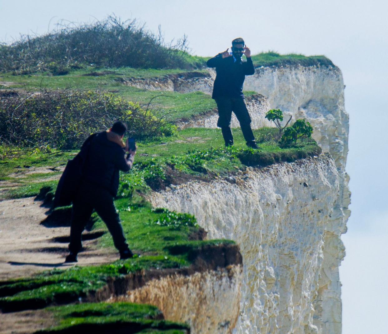 Maritime and Coastguard Agency says there is no 'safe' place to be on the cliff edges