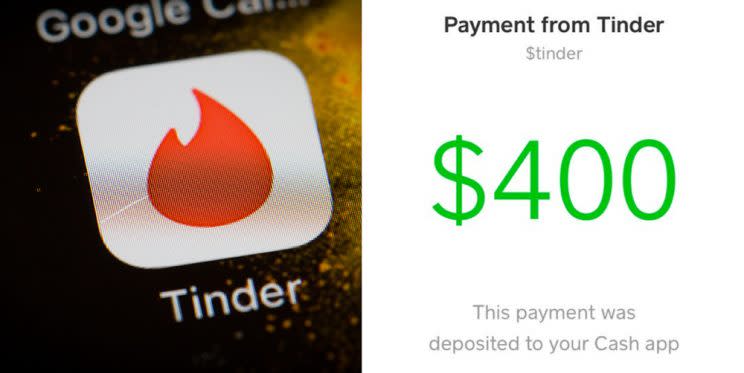 Erin Kim penned a thank you letter to Tinder, and the app thanked her with $400. (Photos: Getty Images,Twitter/Agnesonduty)