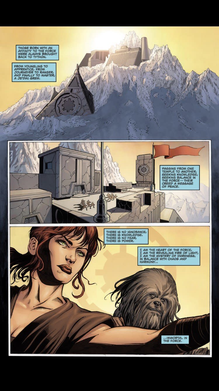 Page from Star Wars Dawn of the Jedi #0.