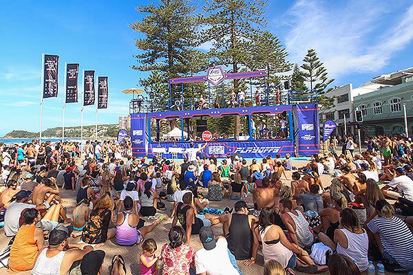 The crowd and the F45 Playoff rig. Pic: David Rouse - The Photography Business