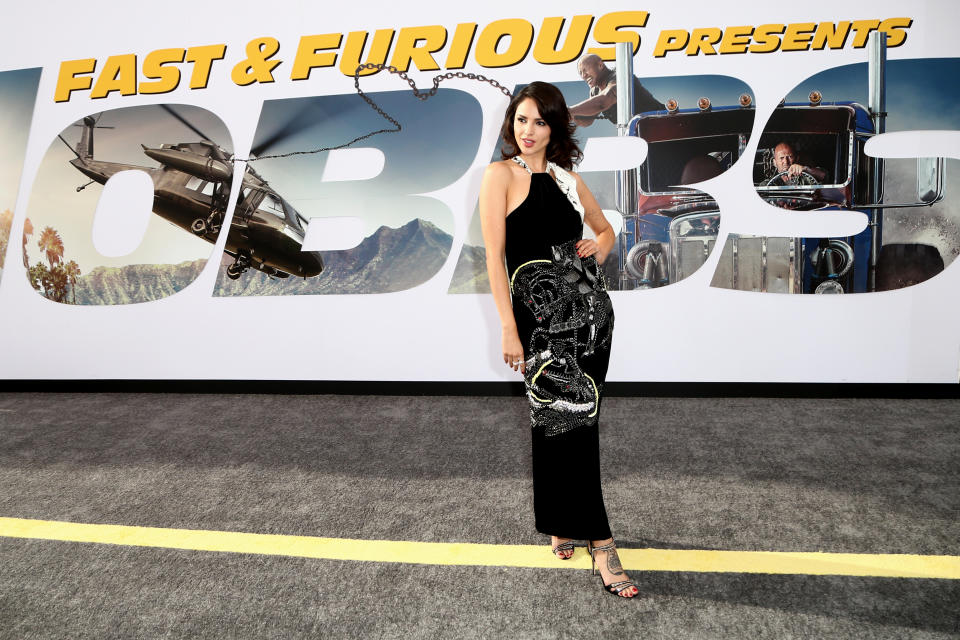 HOLLYWOOD, CALIFORNIA - JULY 13:  Eiza González attends the Premiere Of Universal Pictures' "Fast & Furious Presents: Hobbs & Shaw" at Dolby Theatre on July 13, 2019 in Hollywood, California. (Photo by Tommaso Boddi/WireImage)