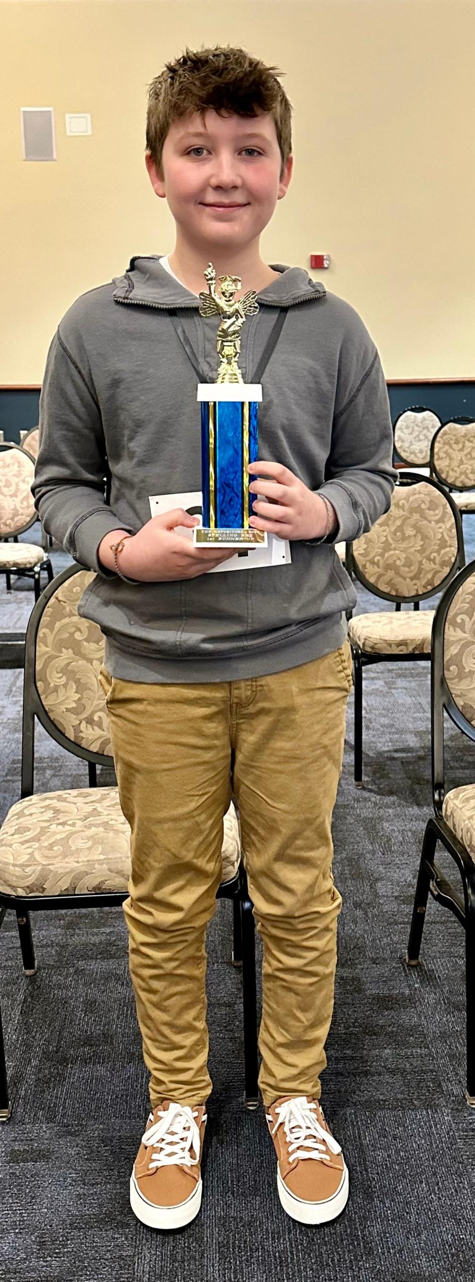 Henry Dixon of Tuscarawas Valley Middle High School placed second in The Canton Repository's 78th Regional Final Spelling Bee on Saturday, March 16, 2024, at Kent State University at Stark.