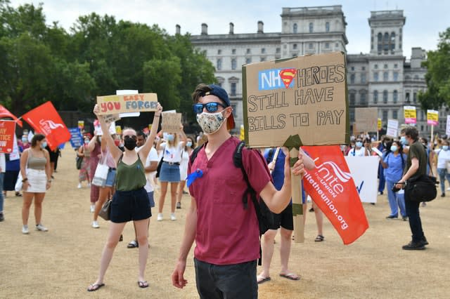 NHS national pay protest