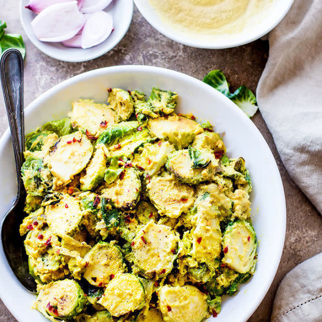 Creamy Mustard Brussels Sprouts Superfood Salad