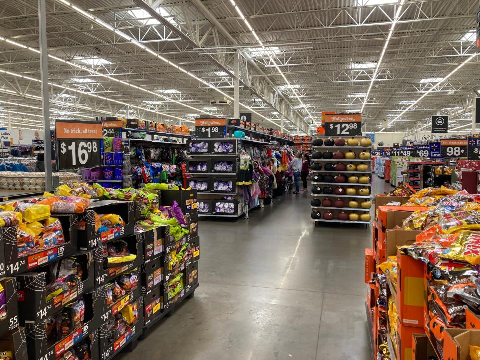 The Halloween section of Walmart in Passaic, New Jersey.