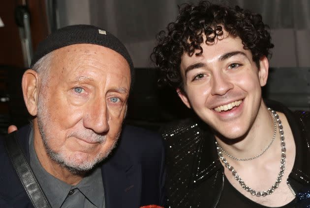 From left: The Who's Pete Townshend and Bourzgui at the March 28 opening of 