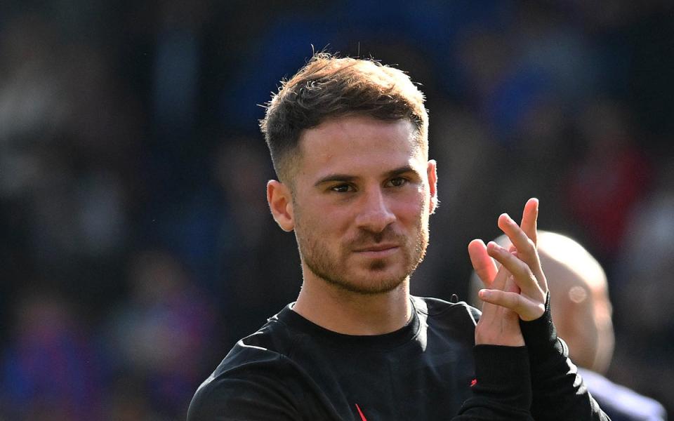 Injury blow: Alexis Mac Allister was substituted at half-time of Liverpool’s win at Crystal Palace (Liverpool FC via Getty Images)