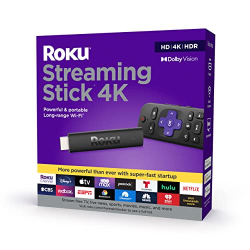 Roku Streaming Stick 4K 2021 | Streaming Device 4K/HDR/D. Vision with Roku Voice Remote and TV…
