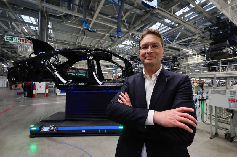 Ola Kaellenius, CEO of Mercedes-Benz Group AG, poses for a picture at "Factory 56" in Sindelfingen