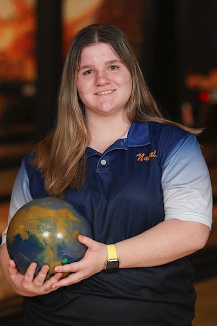 Natalie Yale of the Maine-Endwell girls bowling team.