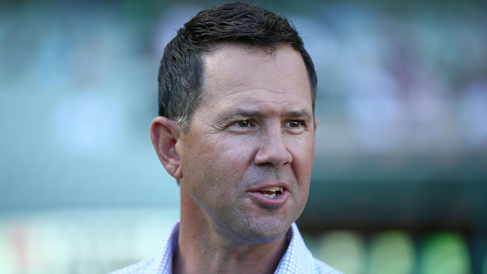 Ricky Ponting is pictured during a press conference.