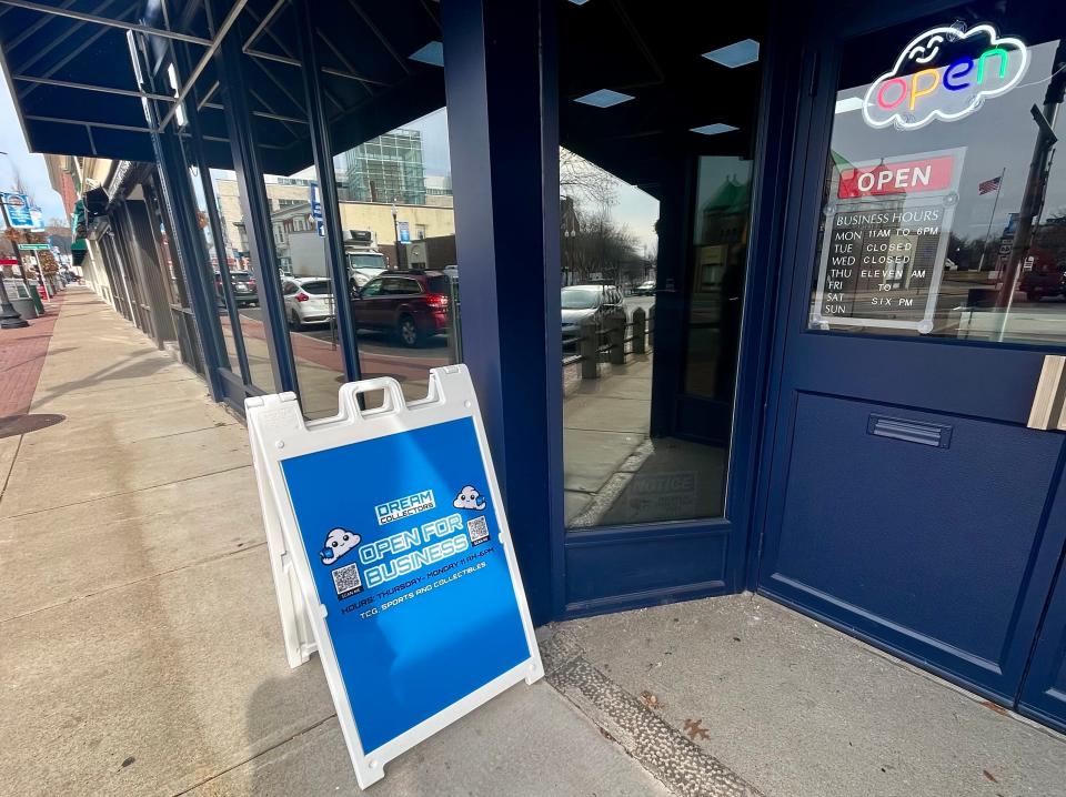 A Pokemon and sports card business called Dream Collectors recently opened downtown at 16 Taunton Green inside the former Santander Bank building, seen here on Saturday, Feb. 24, 2024.